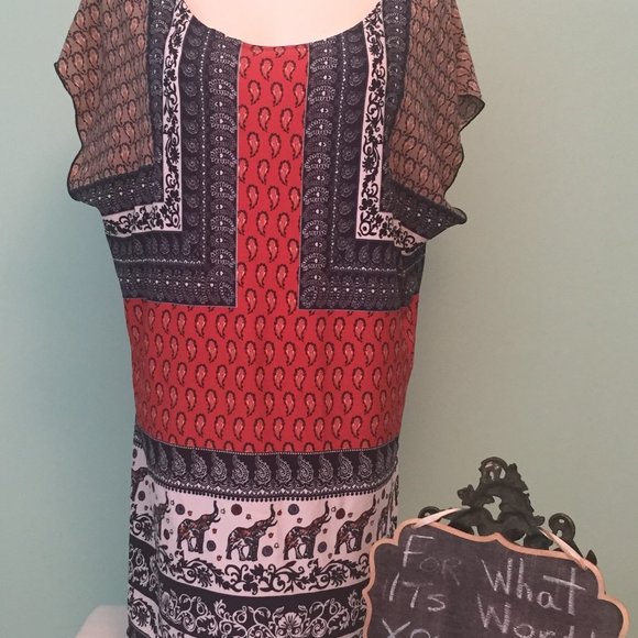 🍁378-Together We Are Better 🙏~Majestic Elephants Necklace & Blouse - Picture 3 of 7